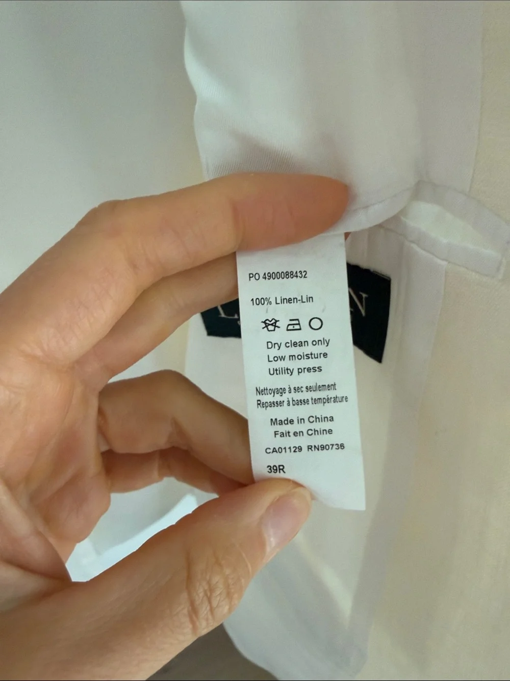 Lauren by Ralph Lauren 100% linen classic blazer